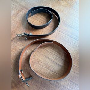 Banana Republic 2 mens leather belt lot black and brown size 34 genuine leather
